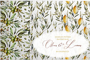 12 Seamless Patterns Olives & Lemons, a Pattern Graphic by Knopazyzy (Thumbnail 4 of 5)