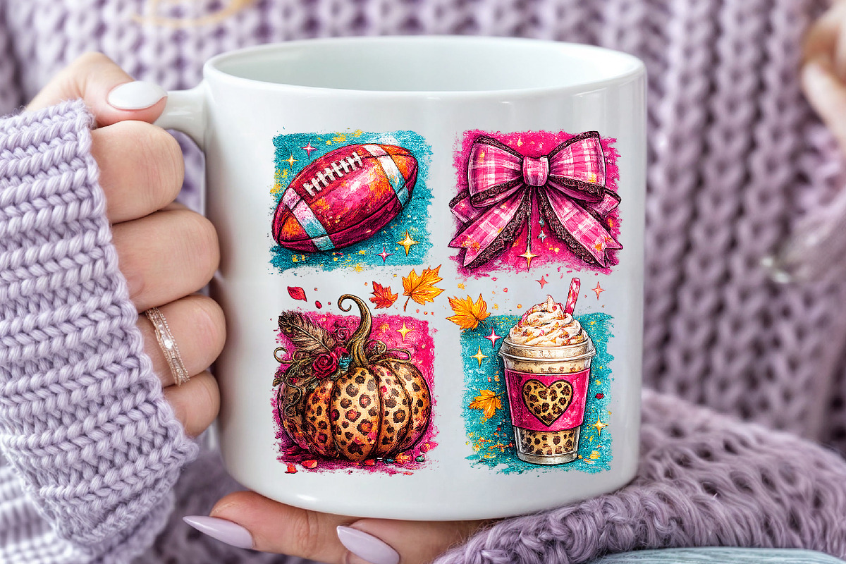 Pink Leopard Football Fall Coquette, a Seasonal Illustration by Rose Art (Photo 4 of 4)