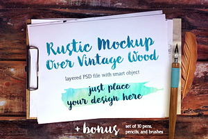 Clipboard: Rustic PSD Mockup