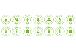 Free Allergy Ingredient Label, a Food Illustration by Vector Creator