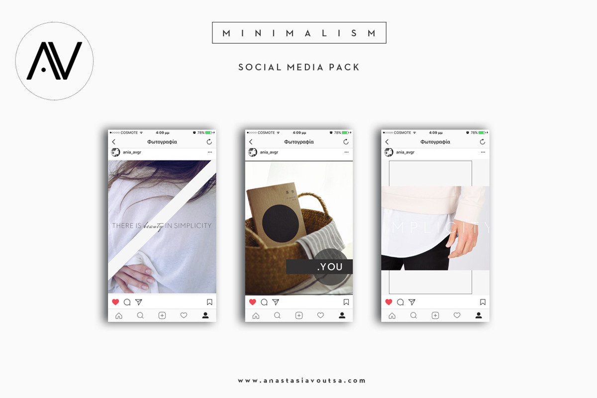 MINIMALISM | Social Media Pack, a Social Media Template by Anastasia_avgr (Photo 2 of 3)