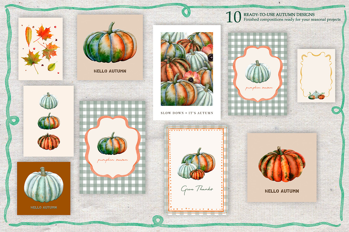 Autumn Botanical Watercolor ClipArt, a Seasonal Illustration by SunnJaneArt (Photo 9 of 15)
