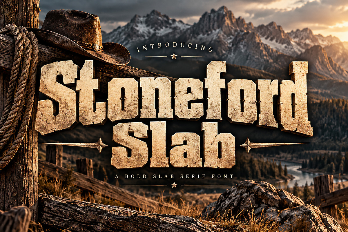 Stoneford Slab, a Slab Serif Font by Wow Magic (Photo 1 of 5)