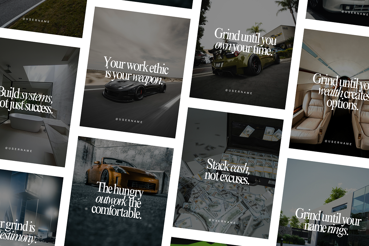 350 Luxury Entrepreneur Quotes, a Social Media Template by Defects (Photo 1 of 4)