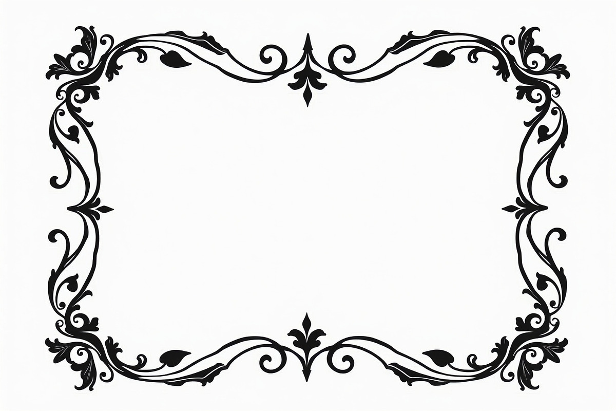 Elegant Floral Border Vector Design,, an Illustration by Amazin_art (Photo 4 of 26)
