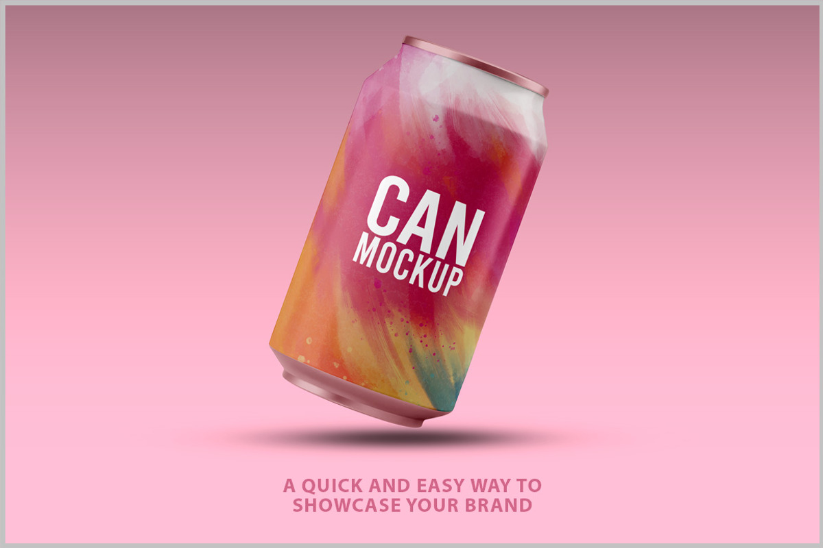 Can Soda Mockup PSD, an Advertising Mockup by Bruno's Shop (Photo 2 of 4)