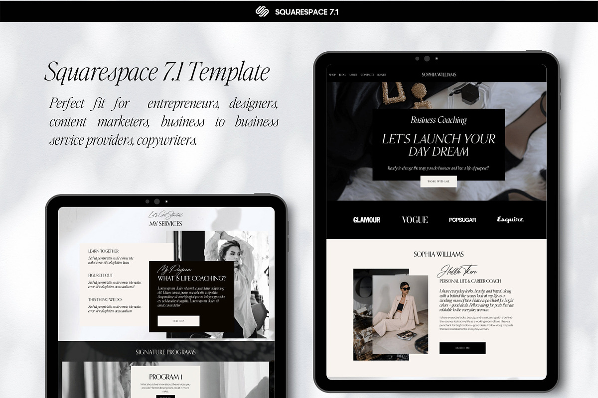 Squarespace Template Coach, a Squarespace Template by Presentibox (Photo 3 of 14)