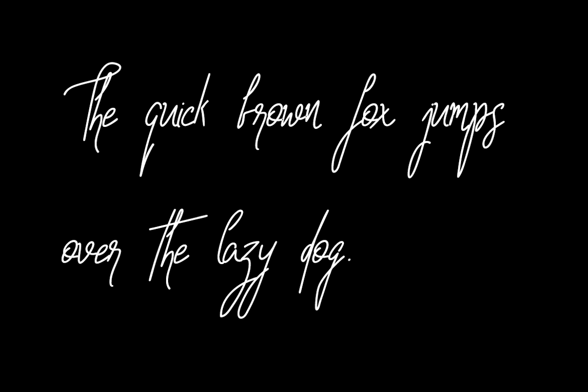 Portia-Mora Handmade Signature Font preview 5
