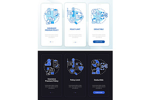 Insurance components app screen, a Templates & Theme by IMG Visuals