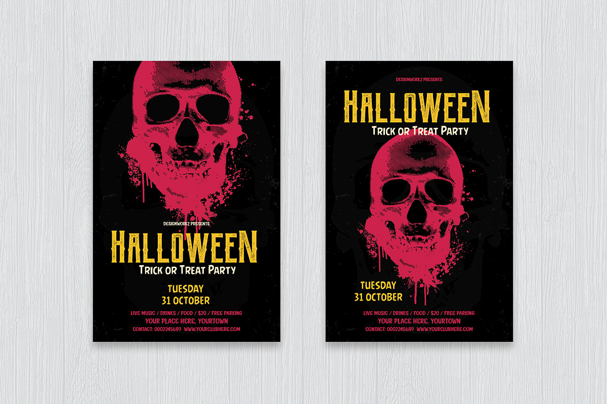 Halloween Party, a Flyer Template by DesignWorkz