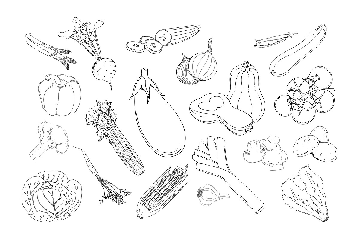 40 Procreate Vegetable Stamp Brushes, a Brush Add-On by BrushBoy (Photo 3 of 4)