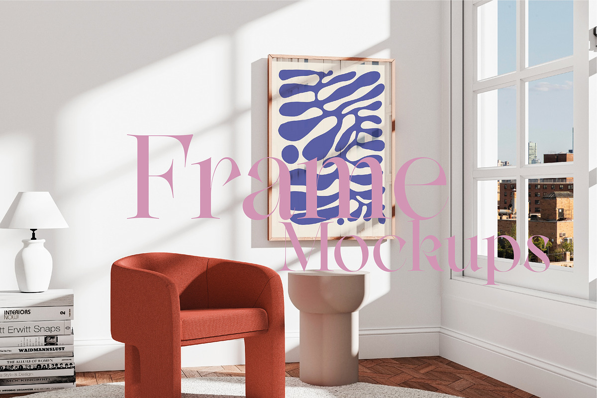 FRAME MOCK UP IN MODERN SPACE, a Product Mockup by N digital designs (Photo 1 of 5)