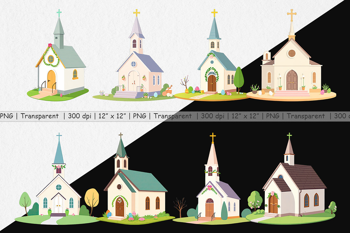 Church Clipart, a Graphic by Artnoy (Photo 2 of 5)