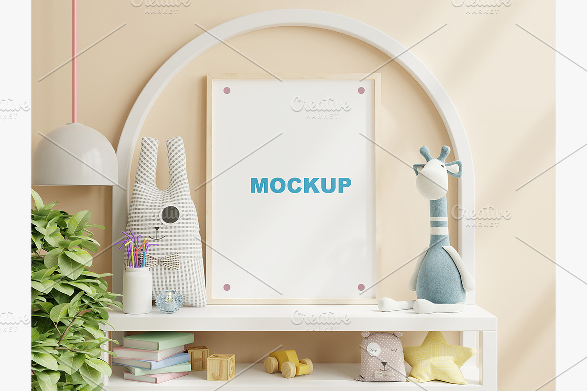 Kids frame mockup 002, a Household Mockup by vanitjan (Photo 1 of 2)