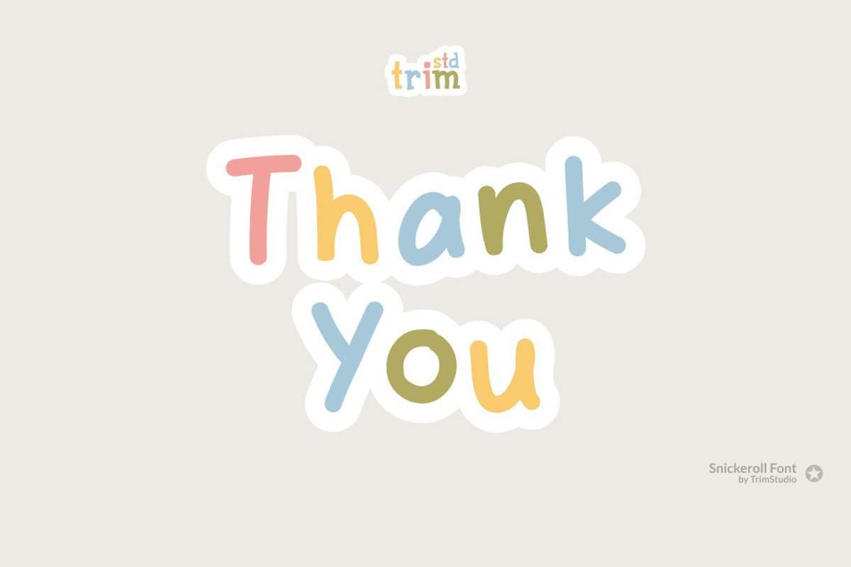 Snickeroll - Playful Sticker Font, a Handwritten Font by TrimStudio (Photo 8 of 8)