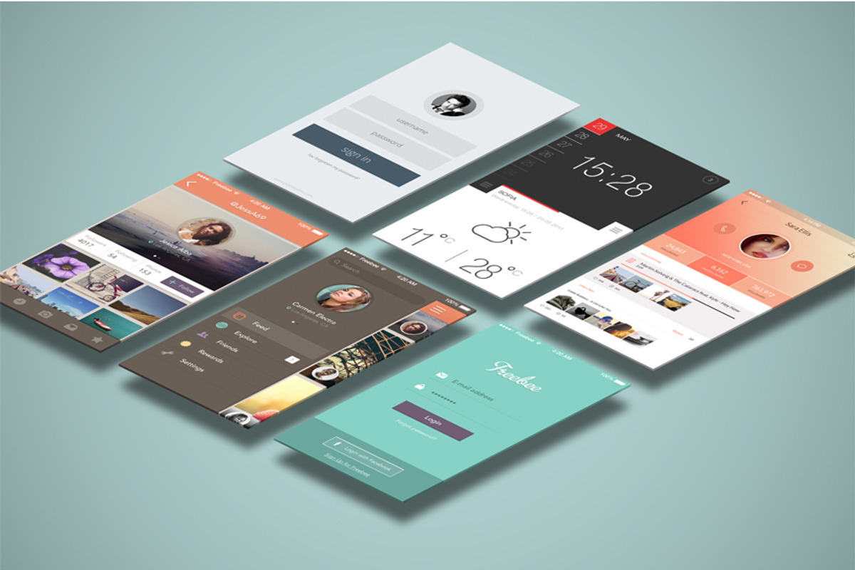 Mobile Mock Ups - Isometric Scenes, an iPhone Mockup by RgraphicsDesign (Photo 1 of 5)