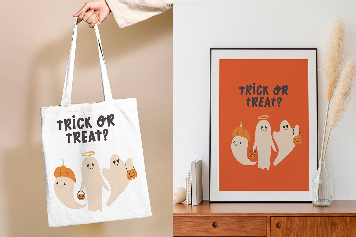 Spooky Night halloween clip art, a Seasonal Illustration by BilberryCreates (Photo 7 of 16)