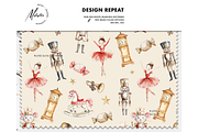 Nutcracker land of sweets pattern, a Pattern Graphic by Milatoo (Thumbnail 4 of 4)