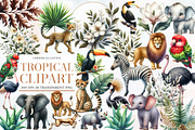 Tropical clipart bundle, an Illustration by Designworld (Thumbnail 1 of 5)