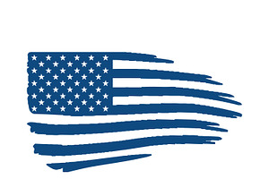 Stylized American Flag Art, an Object Illustration by CarWrap design