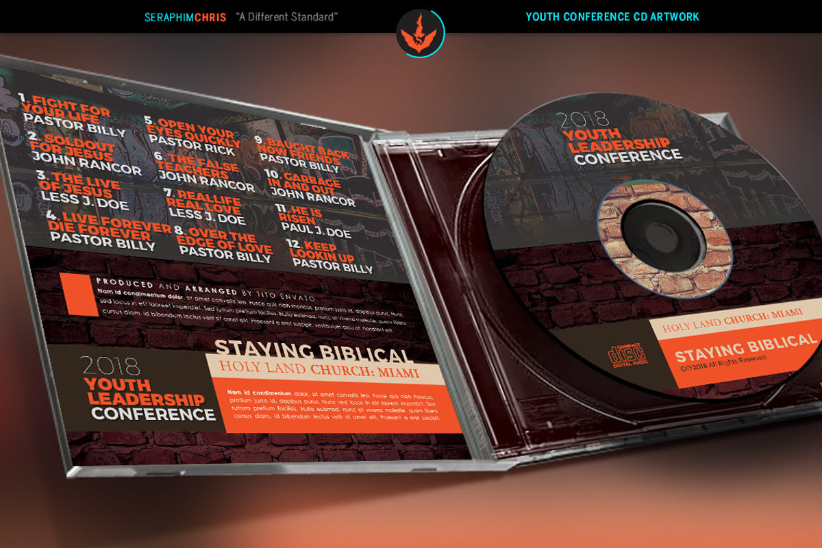 Youth Conference CD Artwork Template, a Templates & Theme by SeraphimChris