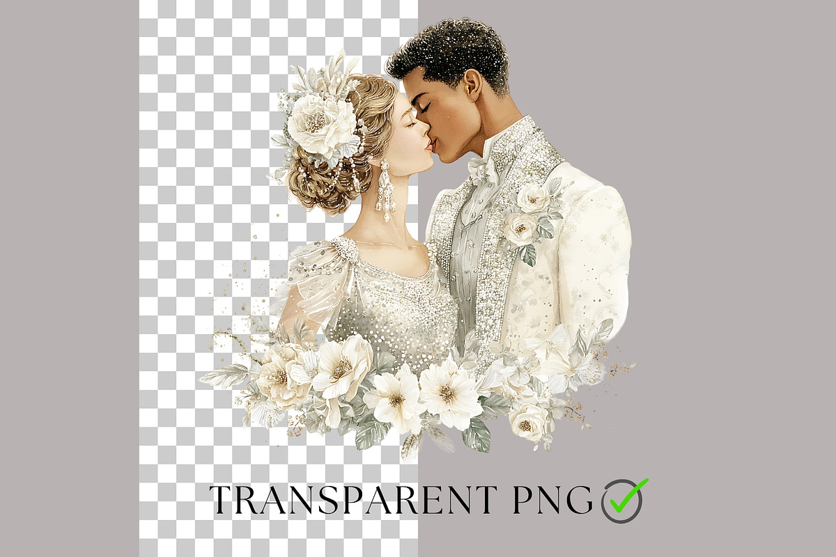 Elegant Watercolor Wedding Clipart, a Decorative Illustration by Nicole Branger Art (Photo 4 of 22)