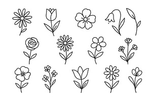 Variety of hand-drawn floral designs, an Illustration by ZinetroN