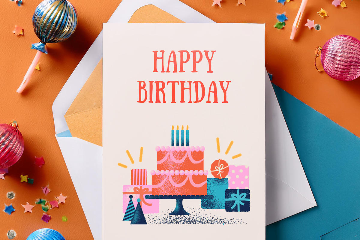 Birthday Card Canva Template, a Card Template by Studioterrace (Photo 2 of 4)