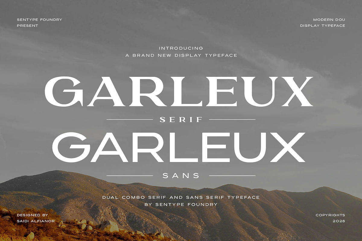 GARLEUX Duo Display Font, a Serif Font by sentype (Photo 1 of 8)
