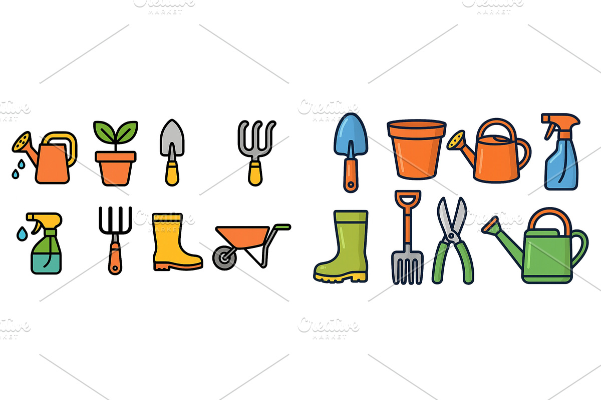 Gardening tools and supplies, an Illustration by ZinetroN
