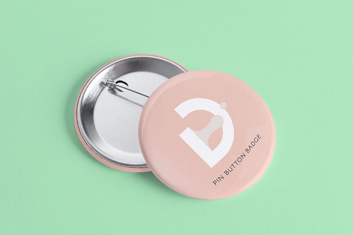 Button Badge Mockup, a Print Template by Graphicnugget (Photo 4 of 7)