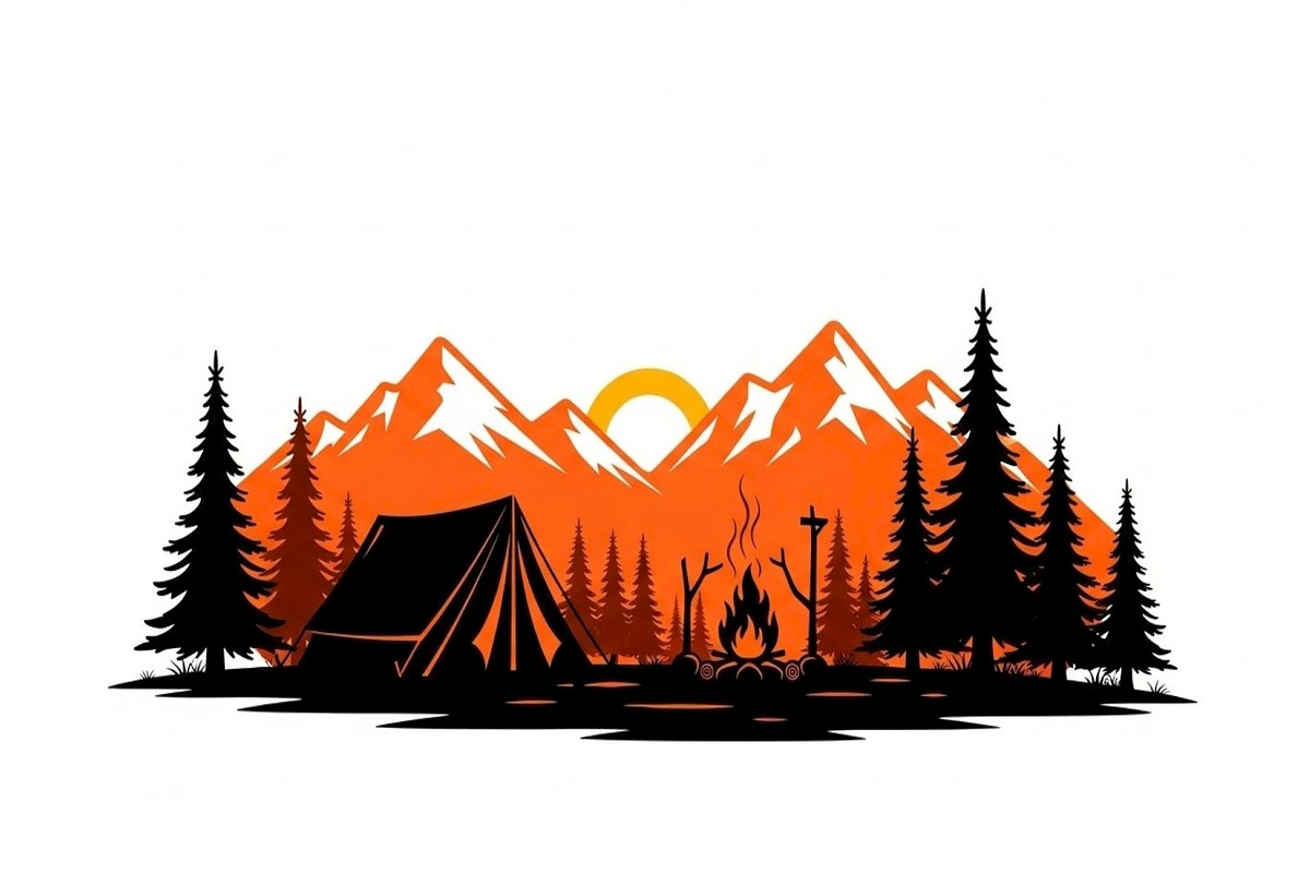 50 Camping Mountain Vector Bundle, an Illustration by jahid234 (Photo 25 of 51)