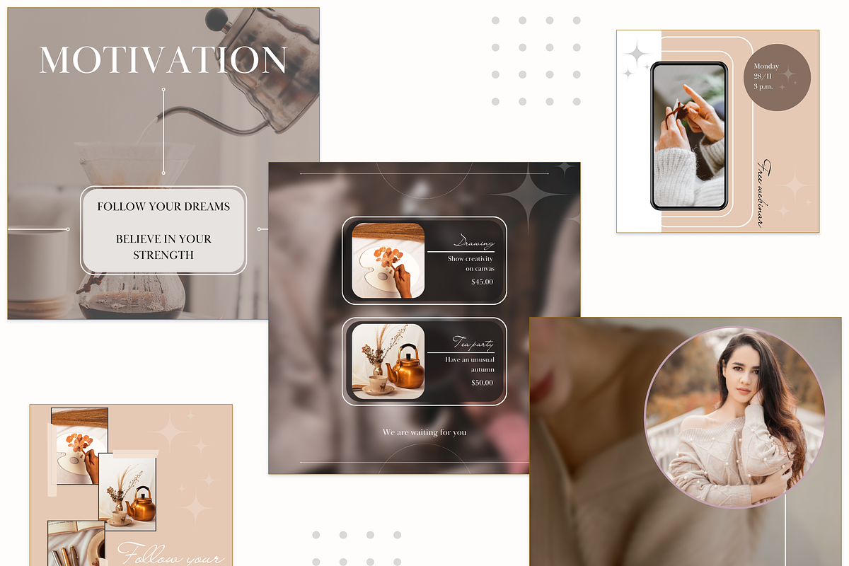 40 Template for Instagram. Autumn, a Social Media Template by uiux_Marty (Photo 2 of 9)