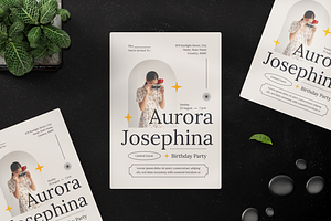 Minimalista Birthday Invitation, an Invitation Template by Annora Studio