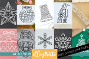 Christmas Mandala Bundle SVG Files, an Illustration by illuztrate (Thumbnail 1 of 12)