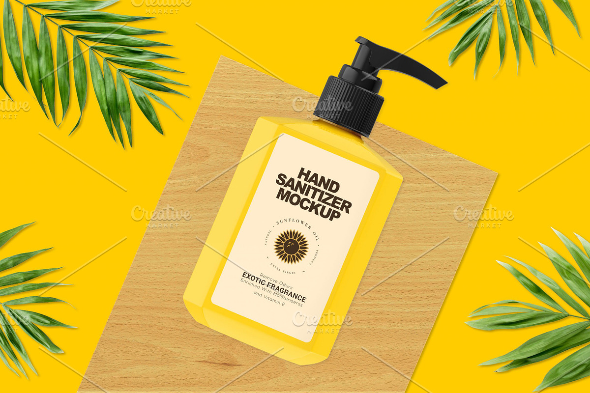 Hand Sanitiser Mockup, a Packaging Mockup by Dev.Rawat21 (Photo 1 of 3)