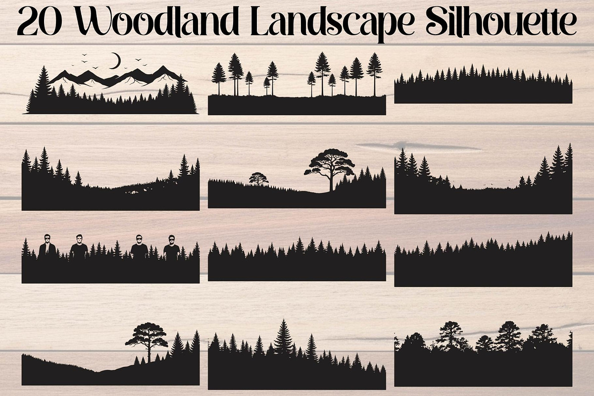 Woodland Landscape Silhouette, an Object Graphic by Creativeshirt (Photo 1 of 18)