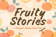 Fruity Stories - Fun Display Font, a Sans Serif Font by Kotak Kuning Studio (Thumbnail 1 of 5)