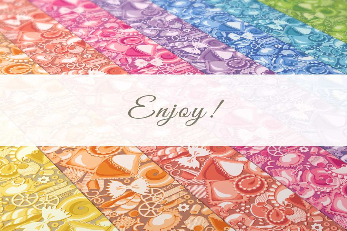Seamless pattern of Italian pasta 4, a Pattern Graphic by Yummy (Photo 7 of 7)