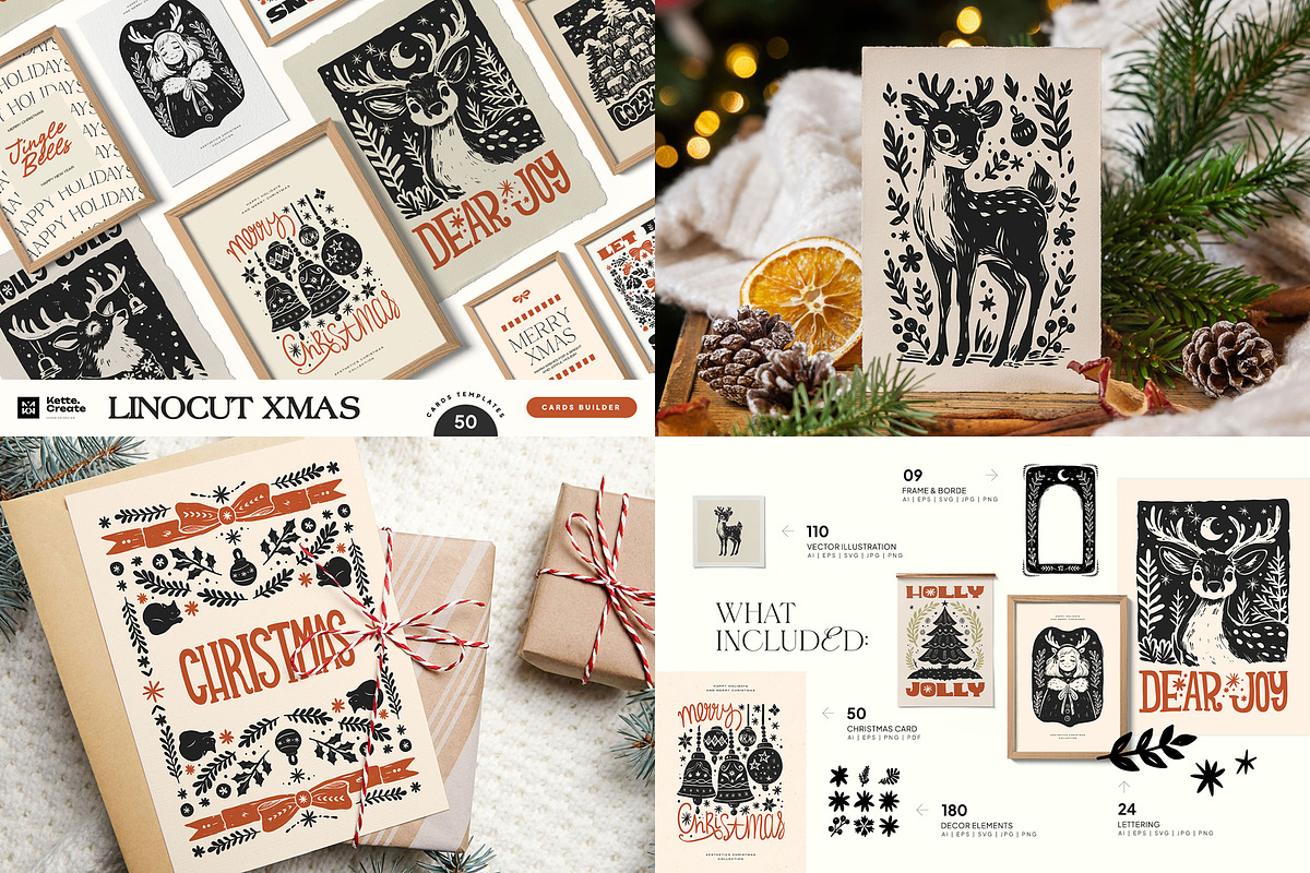Linocut Poster Bundle | 11 in 01, an Object Graphic by KetteCreate (Photo 6 of 12)