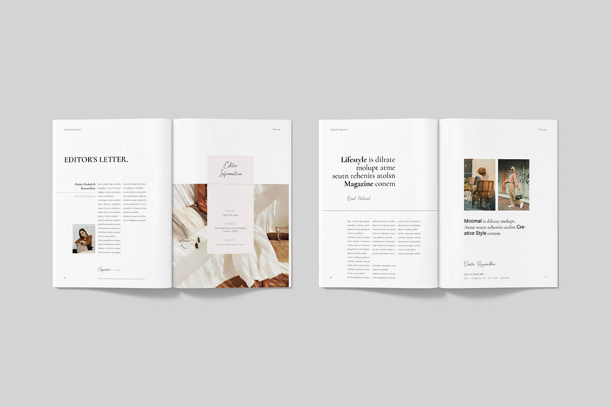 Lifestyle Magazine Template, a Magazine Template by ElvinPrint (Photo 4 of 23)