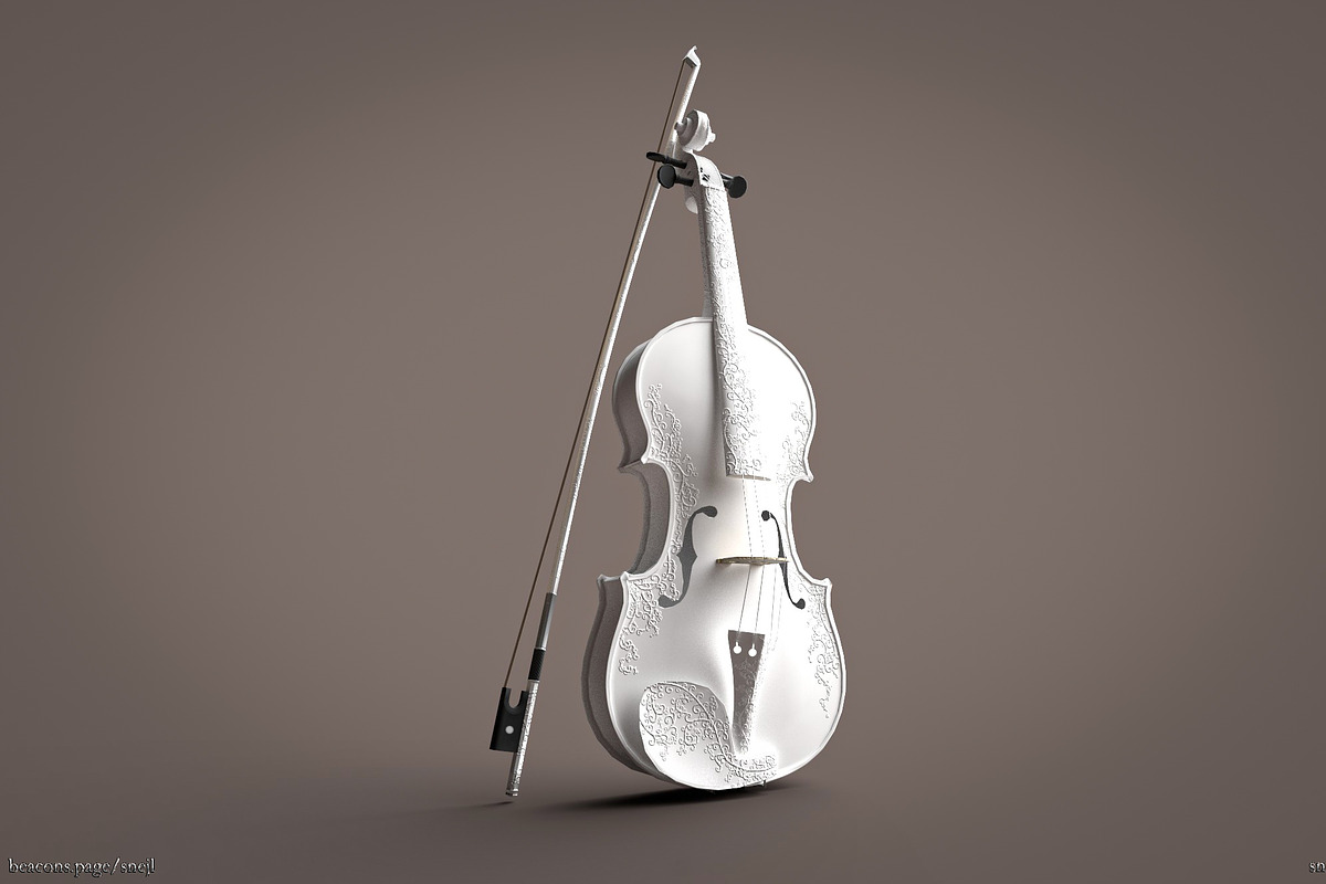 Violin, an Object 3D Model by Snji | 3D Models (Photo 7 of 12)