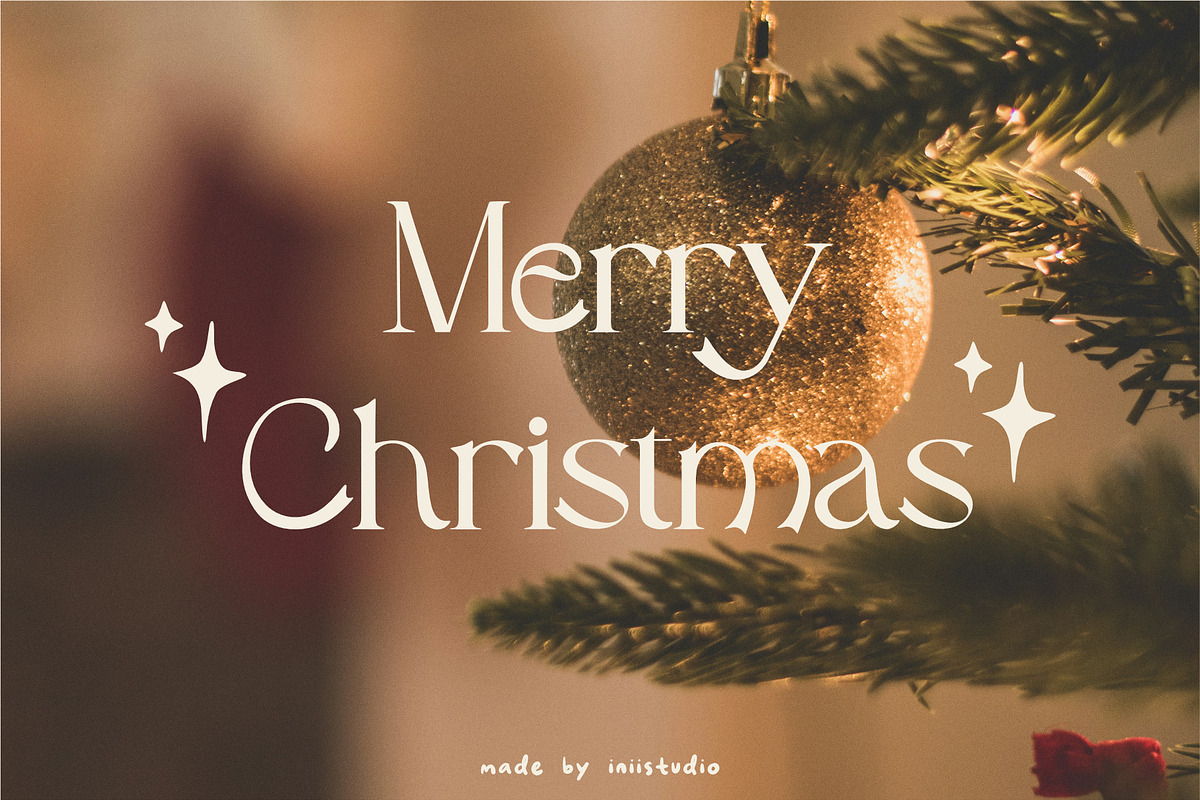 Santa - A Modern Christmas Font, a Serif Font by Iniistudio (Photo 2 of 6)