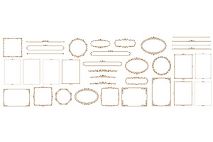 Ornament decor frame and border, a Decorative Illustration by Vector Tradition