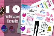 Winter fashion set, an Illustration by A.Lila (Thumbnail 1 of 4)