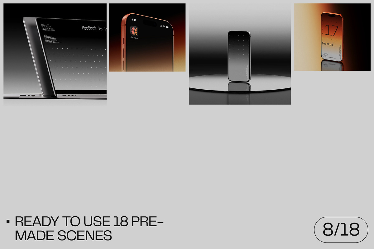 Apple device mockups v3, a Device Mockup by Creatoom (Photo 3 of 12)