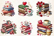 Valentine Books Sublimation Clipart, an Illustration by CreationArt (Thumbnail 2 of 4)