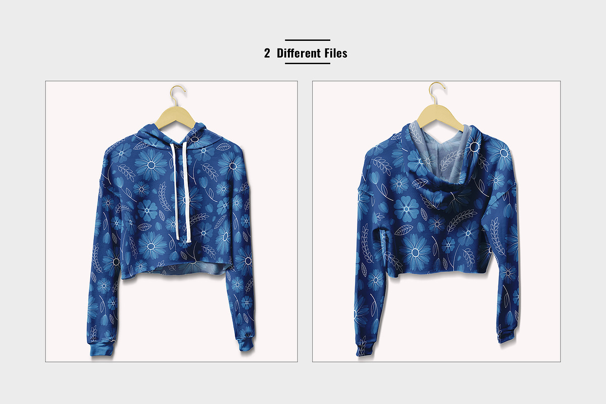 Hanging Crop Top Hoodie Mockup, a Hoody Mockup by Designertale (Photo 3 of 6)