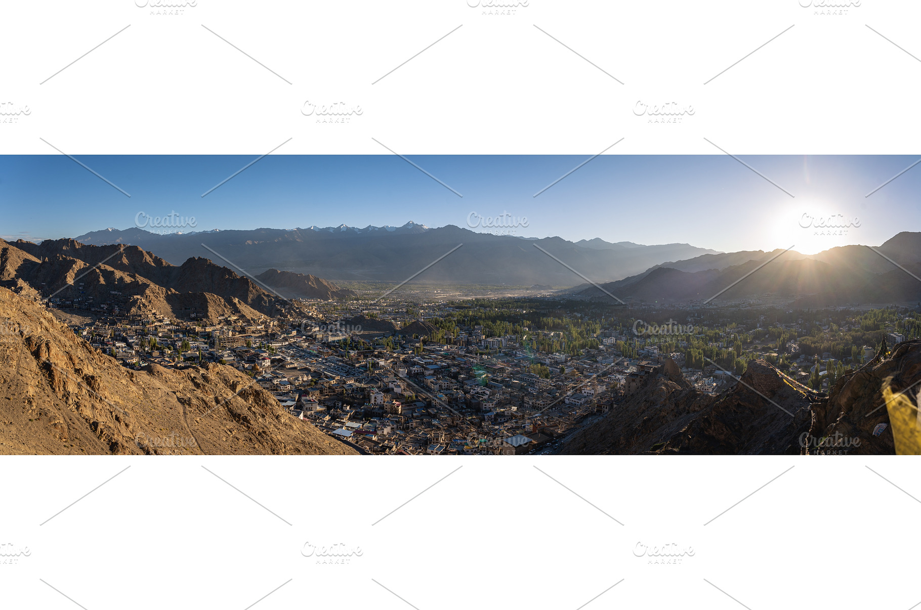Panoramic View over Leh in Ladakh, an Architecture Photo by oliverfoerstner