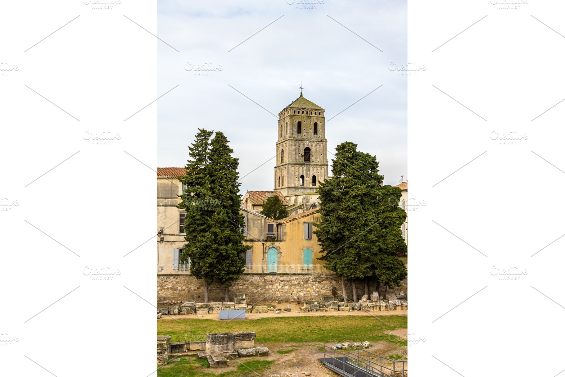 View of the Church of St. Trophime in Arles - France, Provence-A, an Architecture Photo by Leonid Andronov